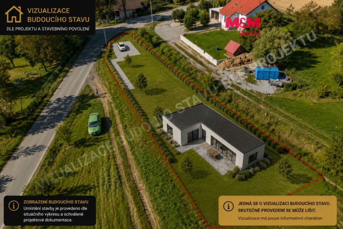 Prodej pozemku k bydlení, 1163 m², Zbraslavice, Krasoňovice