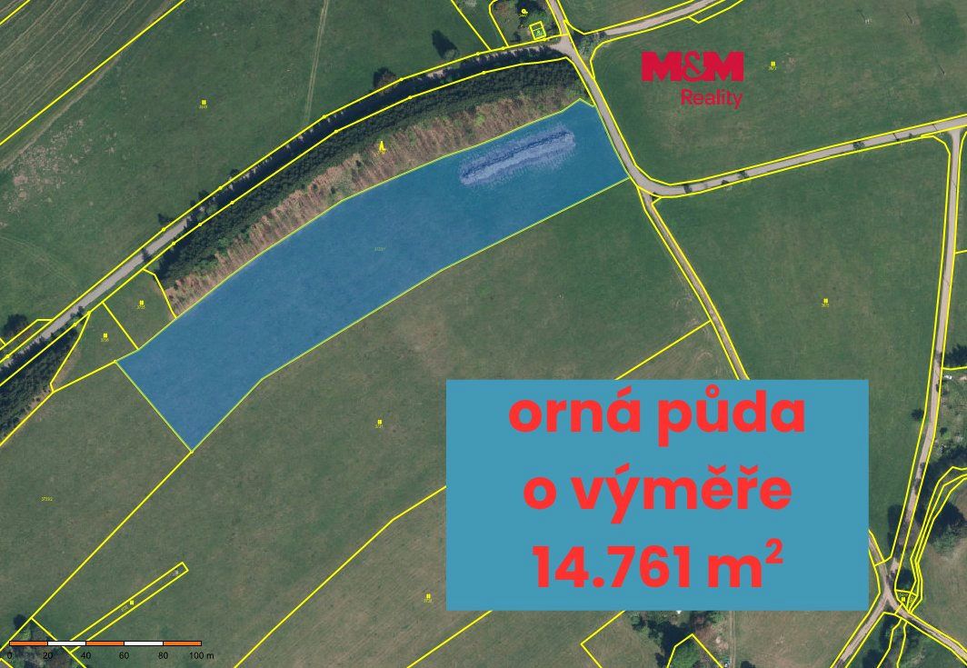 Prodej pole, 14.761 m², Dobré - Chmeliště