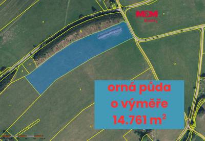 Prodej pole, 14.761 m², Dobré - Chmeliště