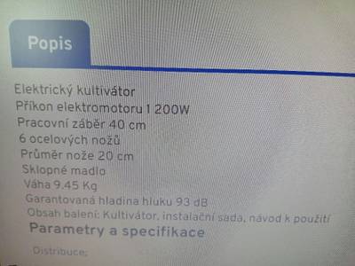 Prodám zahradní kultivátor Fieldmann