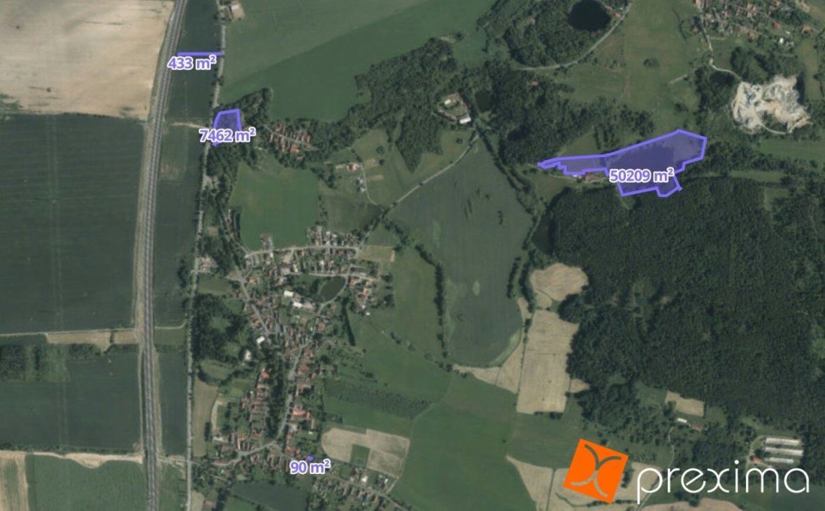 Prodej podílů na pozemcích 1093 m2