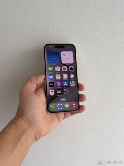 NOVÝ APPLE IPHONE 15 PRO 512GB BÍLÝ, ZÁRUKA, 100% BATERIE