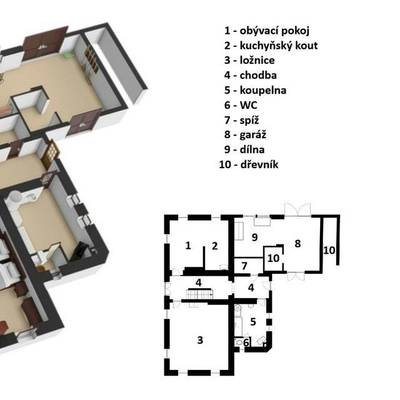 Prodej chalupy 235, Dolní Kalná - Slemeno.Nabízíme