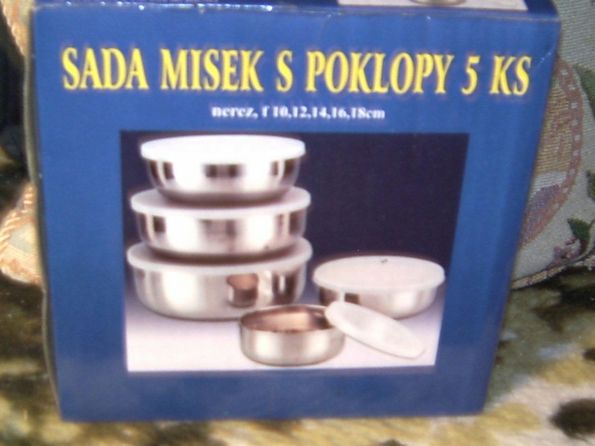 Sada nerezových misek s UH poklopy