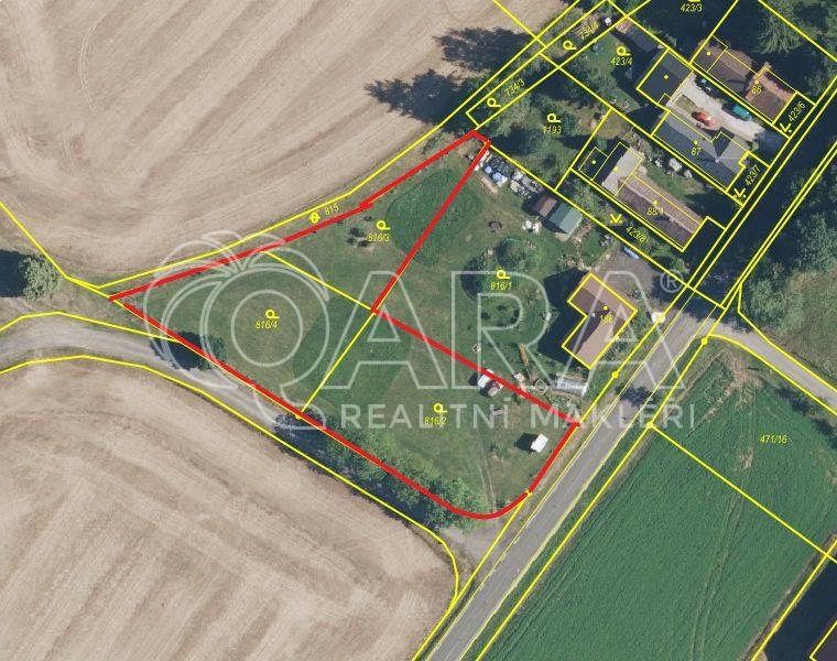 prodej stavebního pozemku 3022m2, Bukvice, okr. Jičín