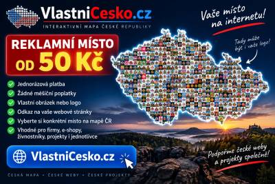 Reklamní místo na interaktivní mapě ČR od 50 Kč