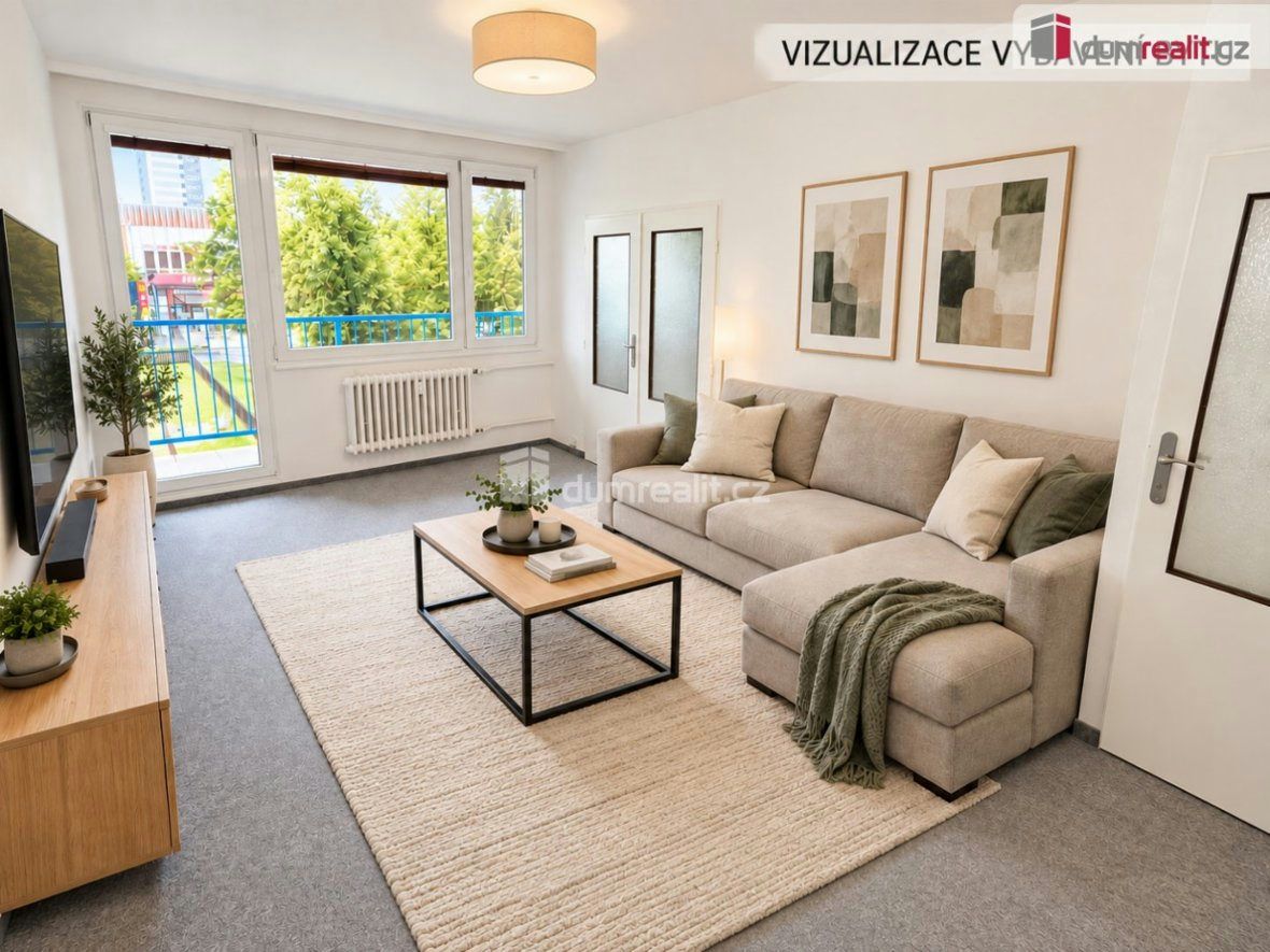 Světlý byt 3+1, 72 m2 + 6 m2 lodžie