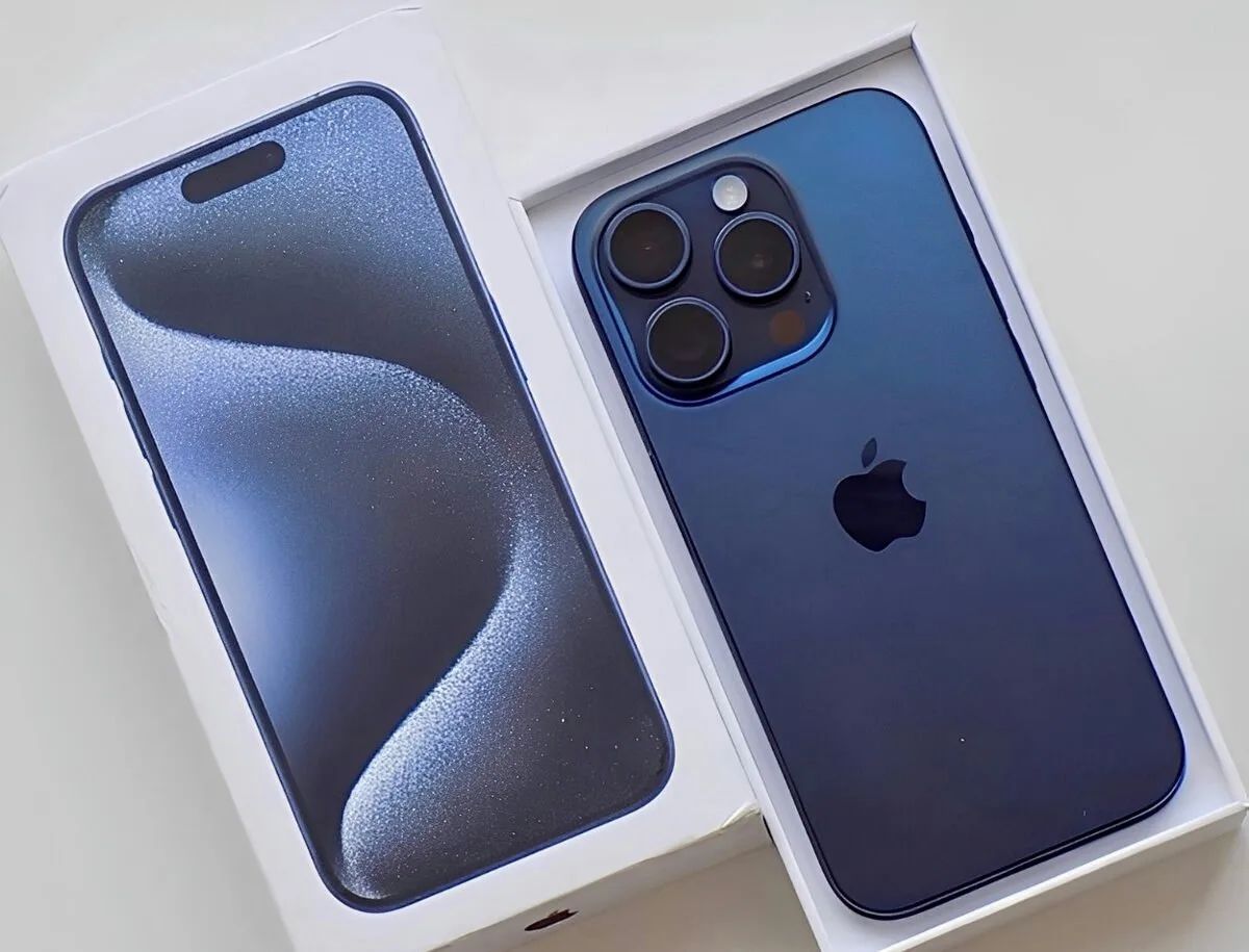 iPhone 15 Pro Blue Titanium BATERIE 100% TOP