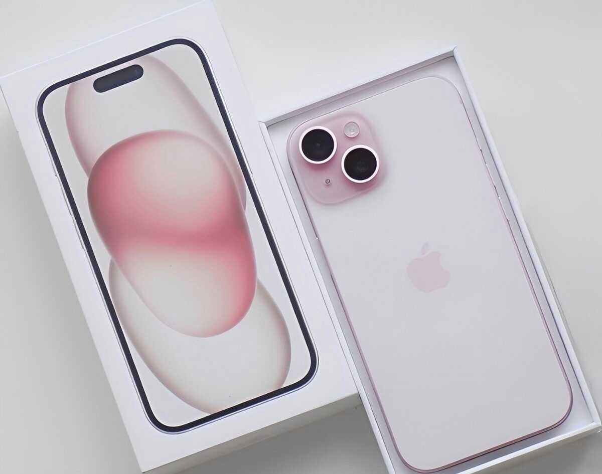 iPhone 15 Pink BATERIE 100% TOP