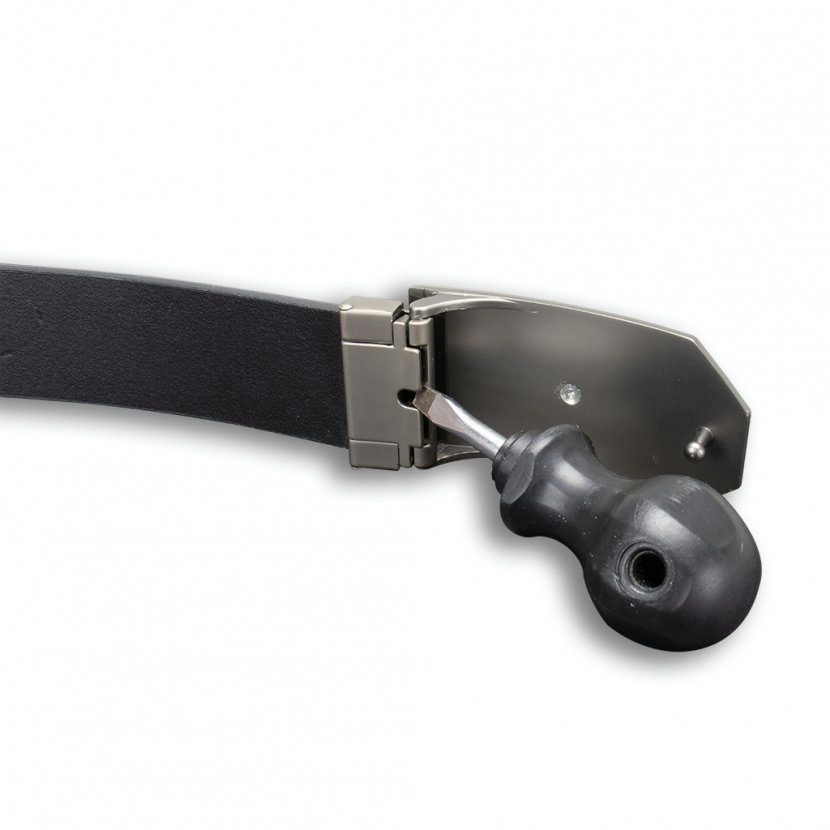 Opasek kožený Český lev 4 cm - černý