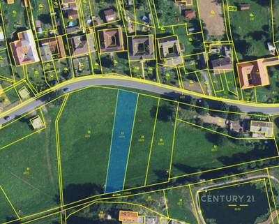 Pozemek 1 288 m² v obci Kamenec u Poličky
