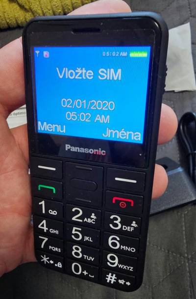 Seniorský telefon Panasonic KX-TU155EXBN