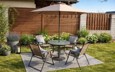 Luxusní sada nabytku Hawai 6ks-4ks židle/ stůl/ slunečník