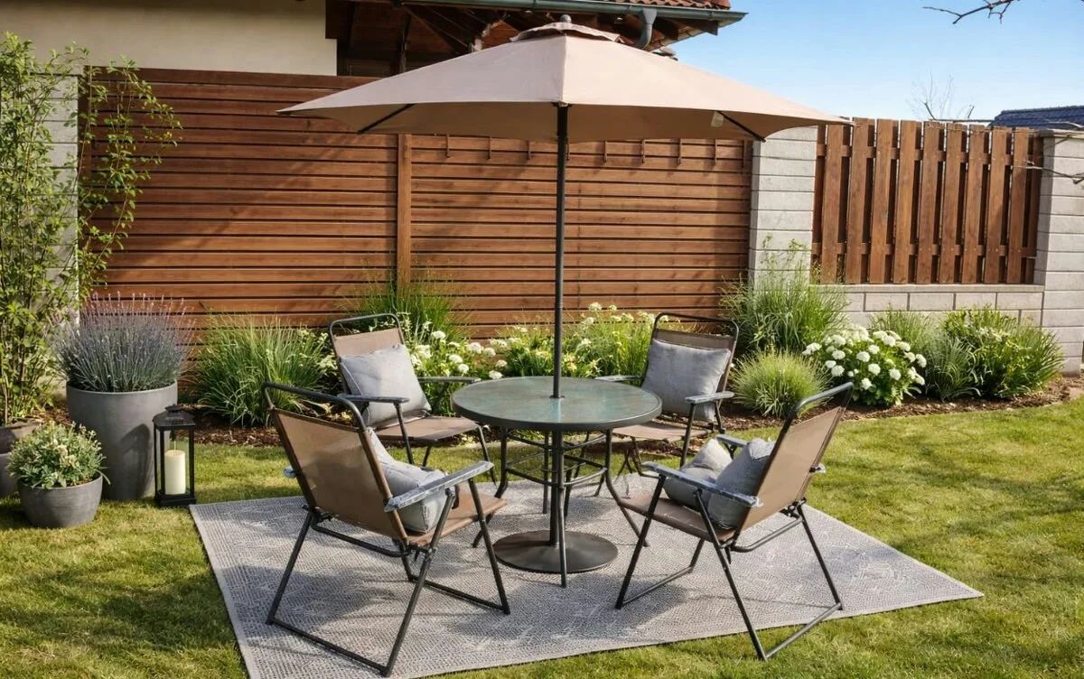 Luxusní sada nabytku Hawai 6ks-4ks židle/ stůl/ slunečník