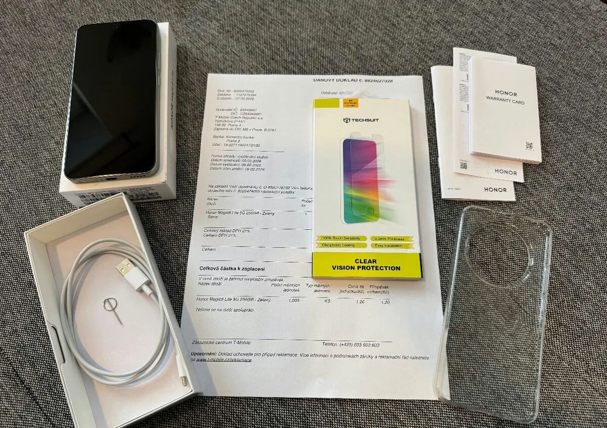 Honor Magic8 Lite 256Gb Green, záruka 22měs T-M, stav nového