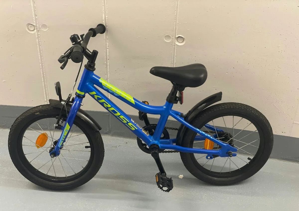 Dětské kolo zn. KROSS Racer 3.0 16" zelená/modrá lesk