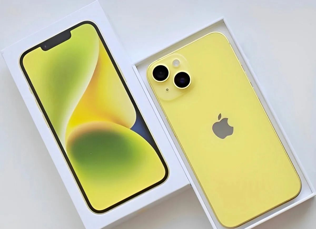 iPhone 14 Yellow BATERIE 100% TOP