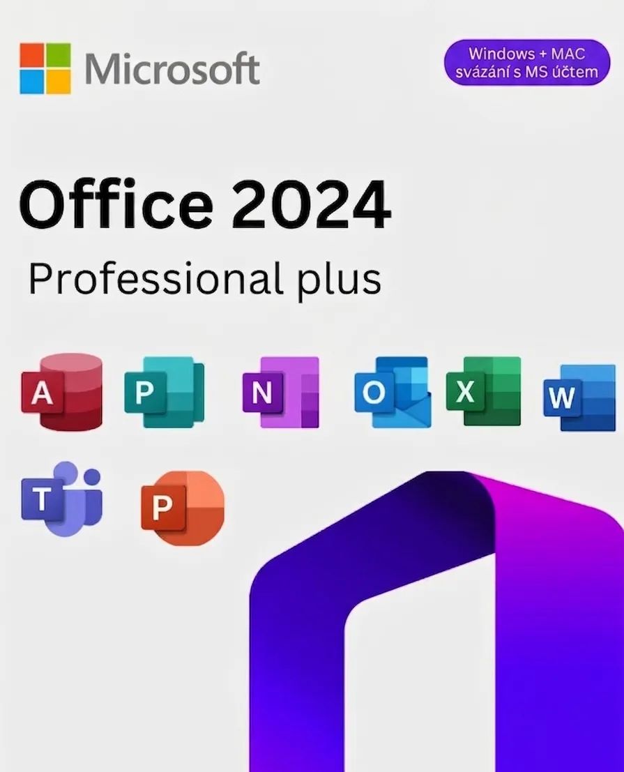 💼 Microsoft Office 2024 Professional Plus (Windows/MAC) – Propojení s MS účtem