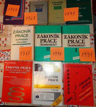 10 knih vydání Zákoníku práce