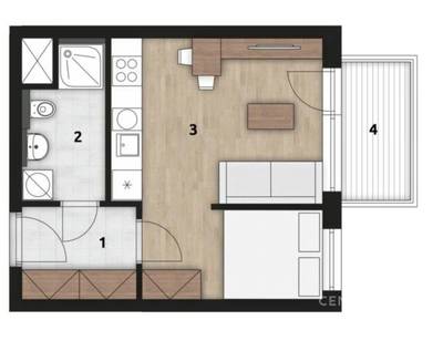 Novostavba bytu 1+kk/B,GS, 35m2, Praha 15, Hostivař