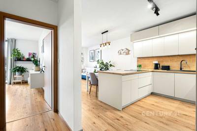 Prodej nadstandardního bytu 2+kk, 71 m², s vlastní předzahrádkou a garážovým stá