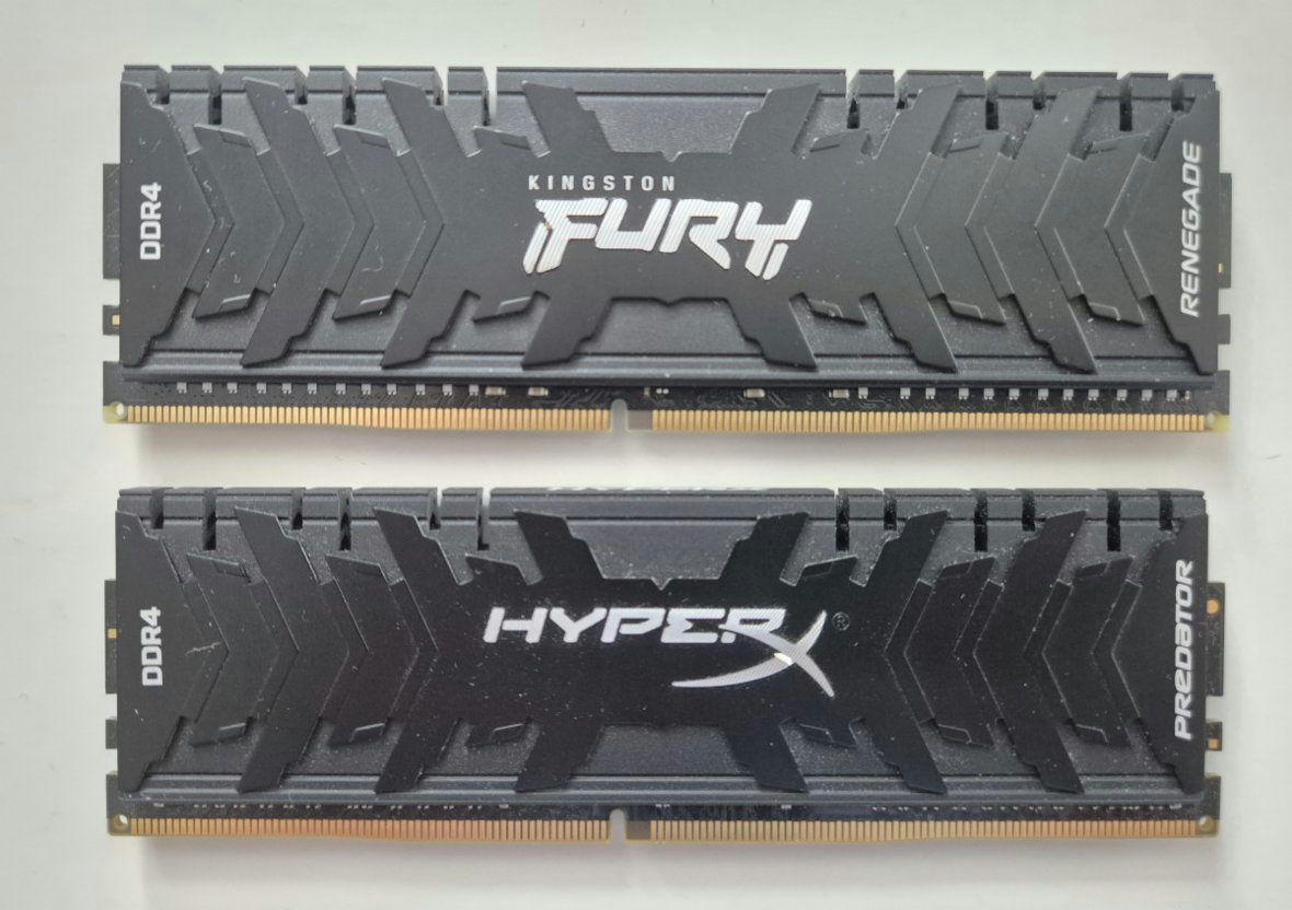 DDR4 64GB - 2 kusy 16 GB, Fury a HyperX